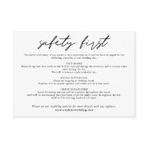 Safety First Simple Black White COVID-säkerhet