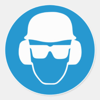 Safety Man Sticker Runt Klistermärke