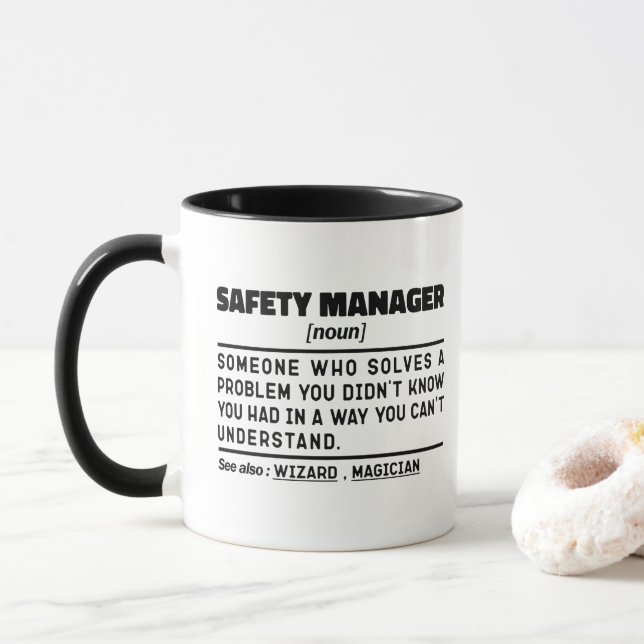 Safety Manager Noun Retrött Worker Funny Mugg (Med munk)
