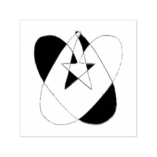 Safety Pin Heart Sigil Lycka till Självfärgande Stämpel