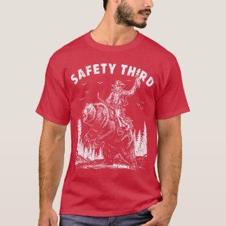 Safetyhird Funny Guys Grizzly Bear Cowboy Western  T Shirt