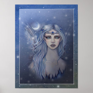 Saffirälva fantasi konst poster