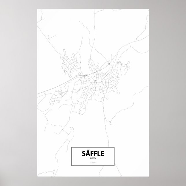 Säffle, Sverige (svart på vit) Poster (Framsidan)