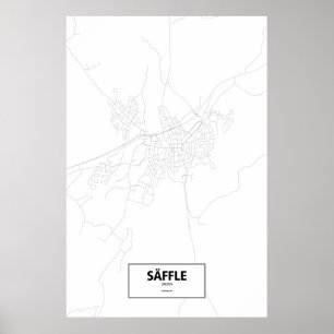 Säffle, Sverige (svart på vitt) Poster