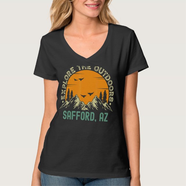 Safford Arizona utforska utomhusdörrarna T Shirt (Framsida)