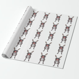 Saffordshire hund jul helgdag Wrapping papper Presentpapper