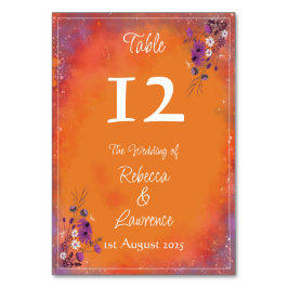 Saffron Himmel Wildblommor Bordsnummer