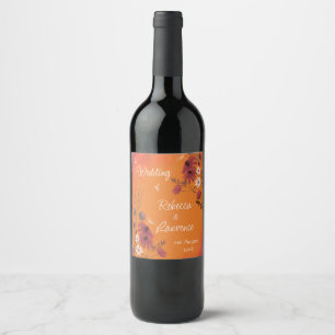 Saffron Himmel Wildblommor - etikett vin flaska