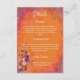 Saffron Himmel Wildblommor - lodräts inhägnadskort Tilläggskort