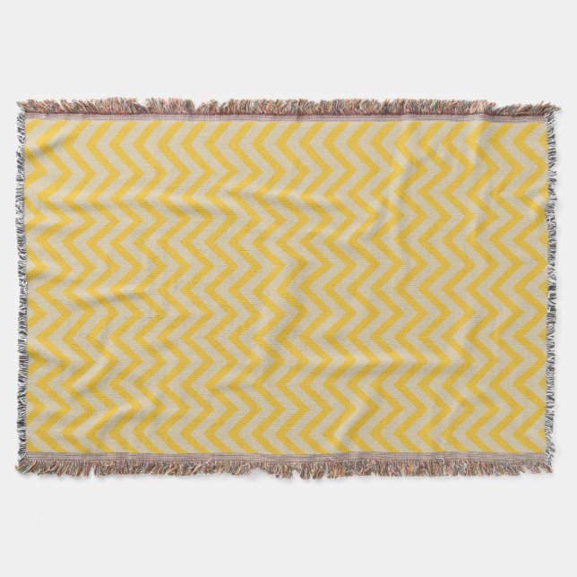 Saffron Spice Moods Chevrons Filt (Framsidan)