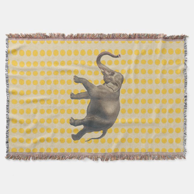 Saffron Spice Moods Dots med Elephant Filt (Framsidan)