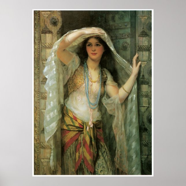 Safie, en av Bagdads tre Dam, 1900 Poster (Framsidan)