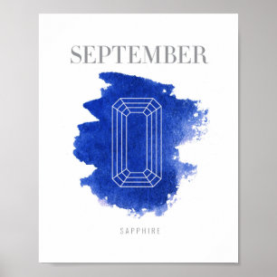 Safir Birthstone September Poster