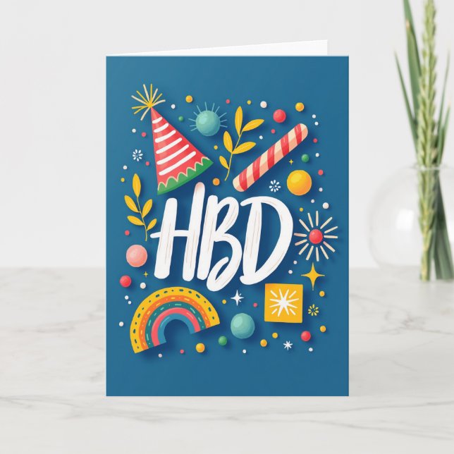 Safir Hbd-festkort Kort (Framsida)