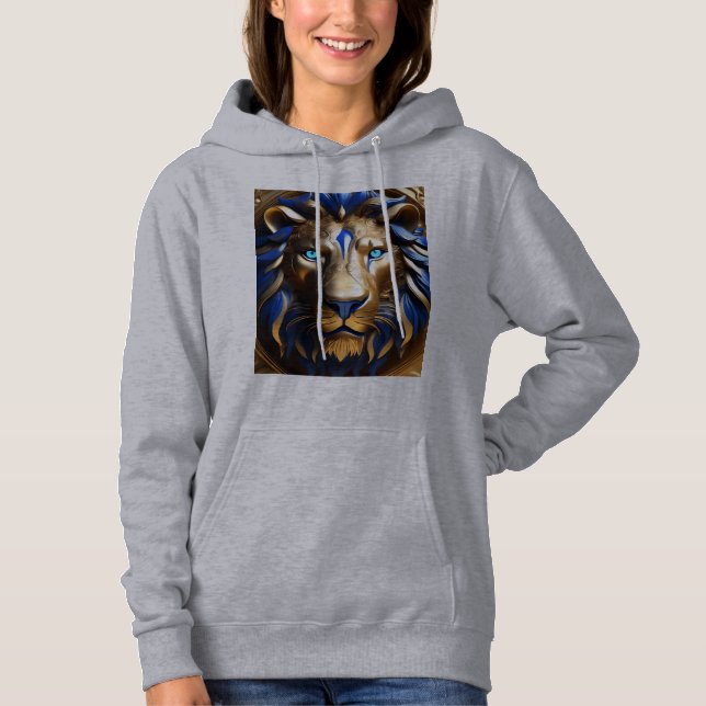 Safirblå Och Guld Lejon, T Shirt (Framsida)
