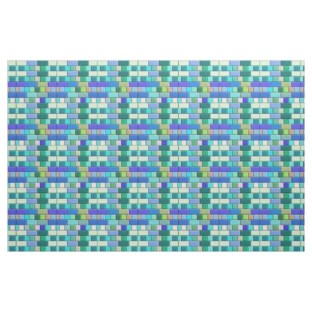Safirblå plattor tyg (Fat Quarter)