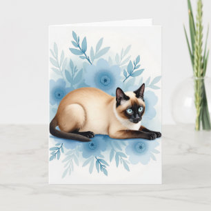 Safirkatts blommiga morsdagskort kort