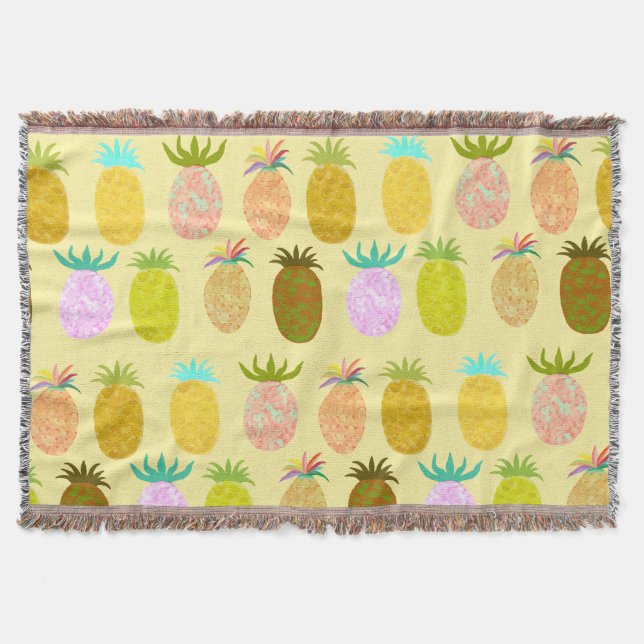 Saftig Ananas Mönster Filt (Framsidan)