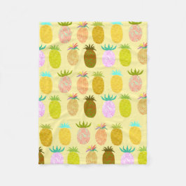 Saftig Ananas Mönster Fleecefilt