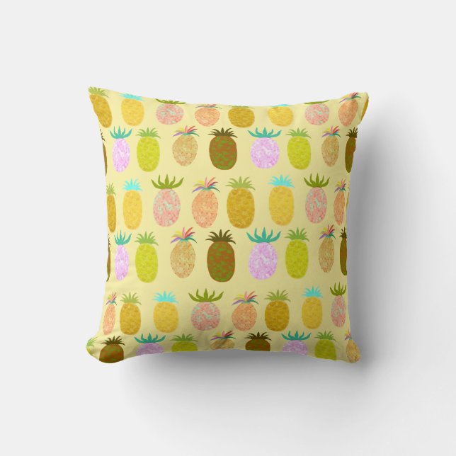 Saftig Ananas Mönster Kudde (Framsida)