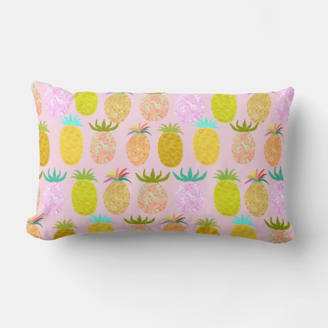 Saftig Ananas Mönster Lumbarkudde (Framsida)