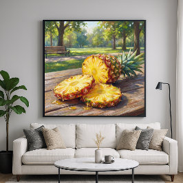 Saftig Ananas - Pastell Målning Stil Poster