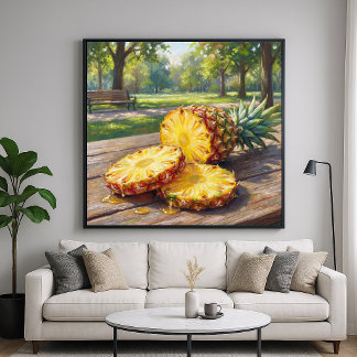 Saftig Ananas - Pastell Målning Stil Poster