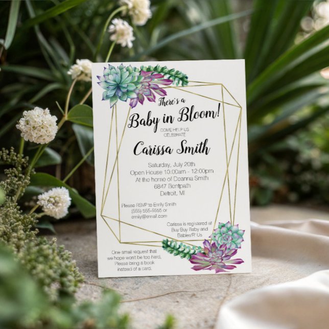 Saftig Baby In Bloom baby shower inbjudan (Skapare uppladdad)