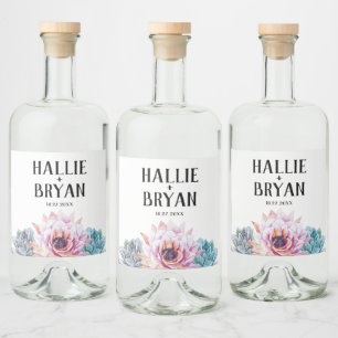 Saftig Bröllop Spritflaskor Etikett