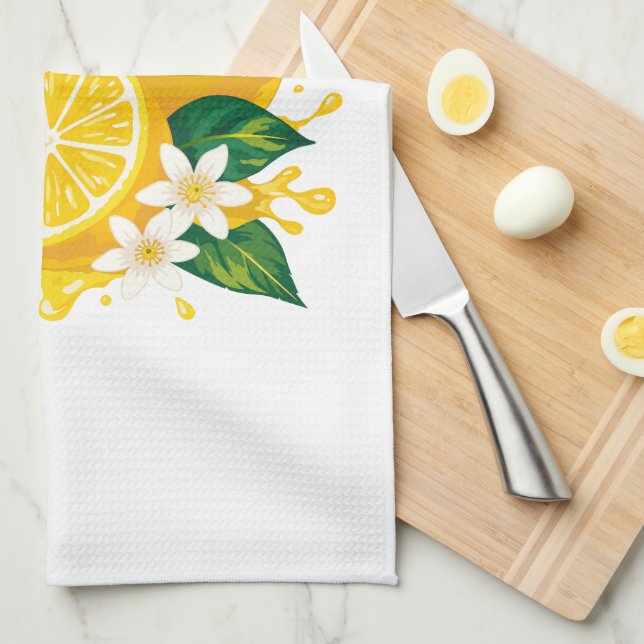 Saftig citron kökshandduk (Vikt i Fjärdedel)