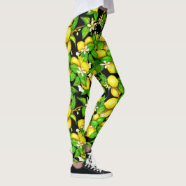 Saftig citrondamasker leggings