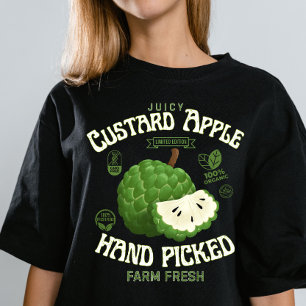 Saftig Custard Apple Fruktetikett T Shirt