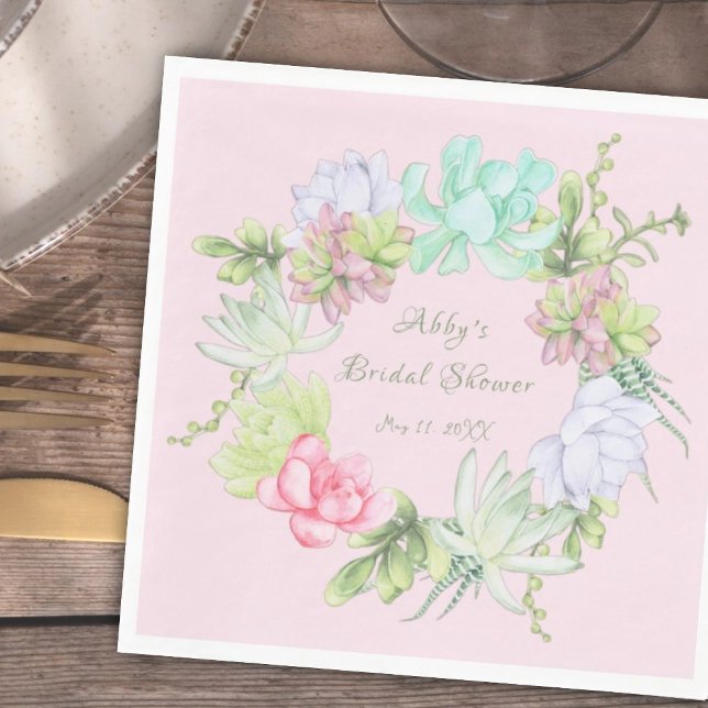 Saftig grön vickelsmyckad bröllopsdusch pappersservett (Skapare uppladdad)