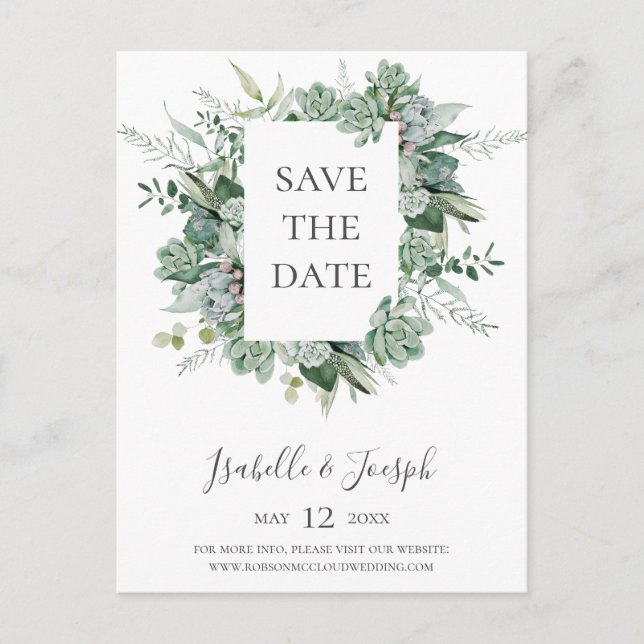 Saftig Grönska | Spara Datum Postkort Inbjudan Vykort (Framsida)