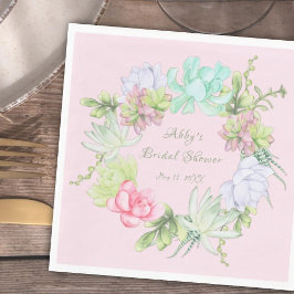 Saftig Grönskande Krans Bröllopsdusch Pappersservett