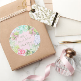 Saftig Grönskande Krans Bröllopsdusch Runt Klistermärke