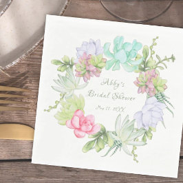 Saftig Grönskande Krans Bröllopsfest Pappersservett