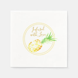 Saftig gyllene ananas pappersservett