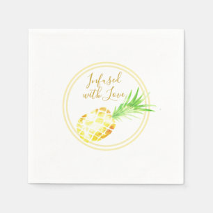 Saftig gyllene ananas pappersservett