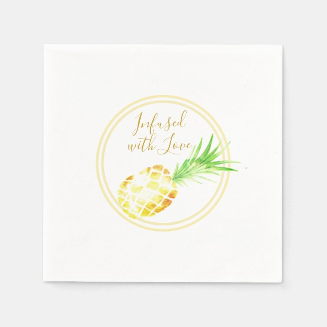 Saftig gyllene ananas pappersservett (Framsidan)