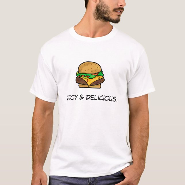 Saftig & läcker CheeseburgerT-tröja Tee (Framsida)