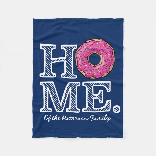 Saftig läcker rosa munkhusvärmeapparat fleecefilt (Framsidan)