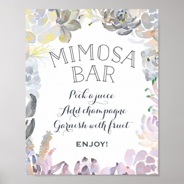 Saftig Mimosa Bar Skylt (Framsidan)