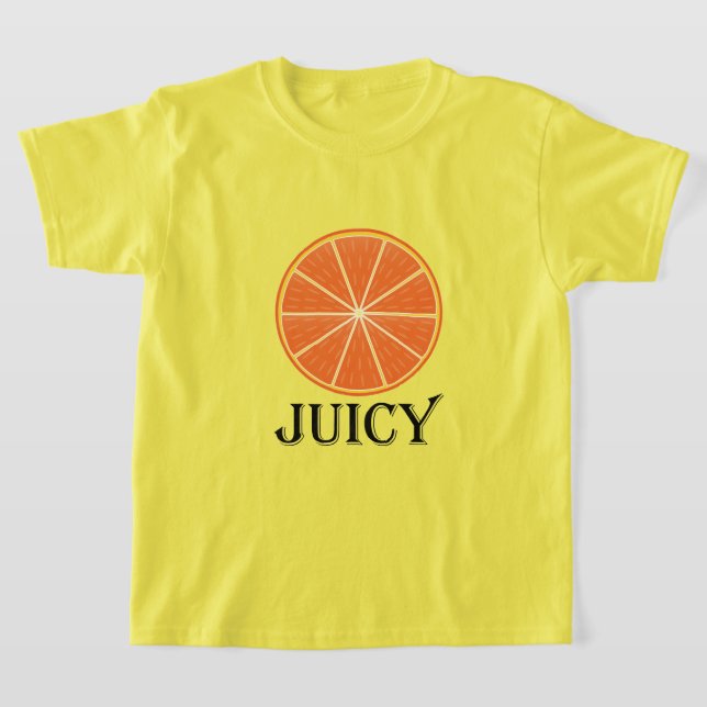 Saftig Orange - Flickors Grundläggande T-Shirt (Laydown)
