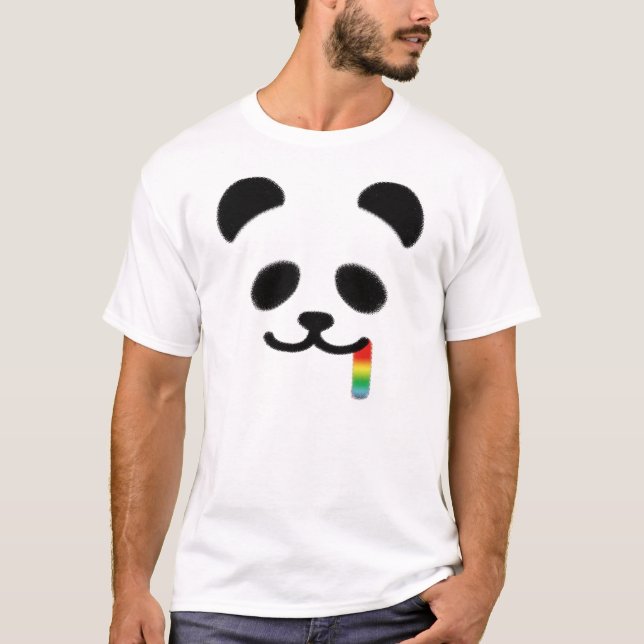 Saftig Pandaregnbåge T-shirt (Framsida)