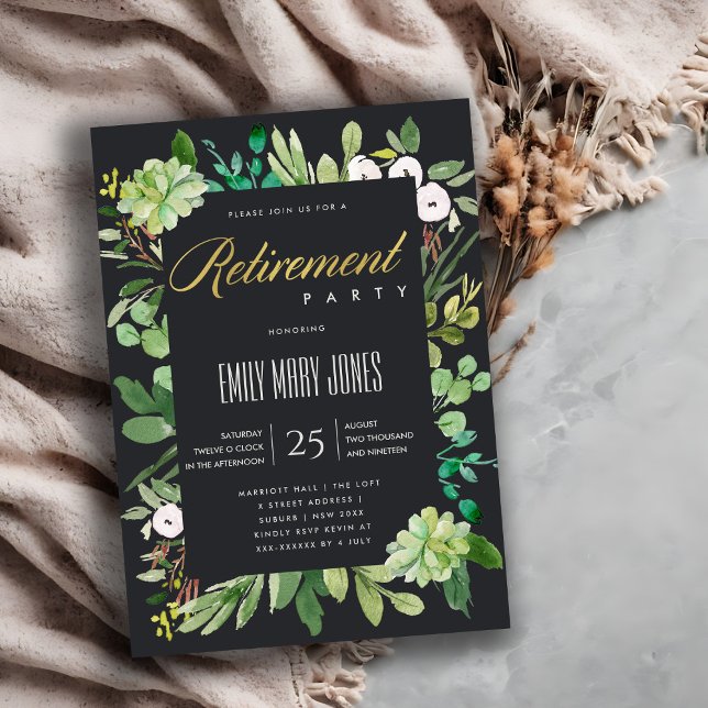 SAFTIG VATTENFÄRGSMÅLNING AV EUKALYPTUS FÖR PENSIO INBJUDNINGAR (Skapare uppladdad)