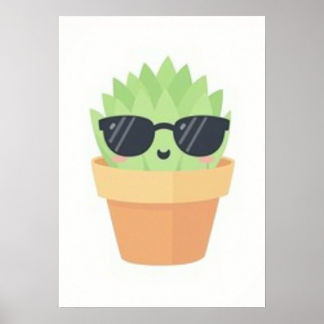 Saftig Växt Förälder Kawaii Design Inomhus Trädgår Poster (Framsidan)