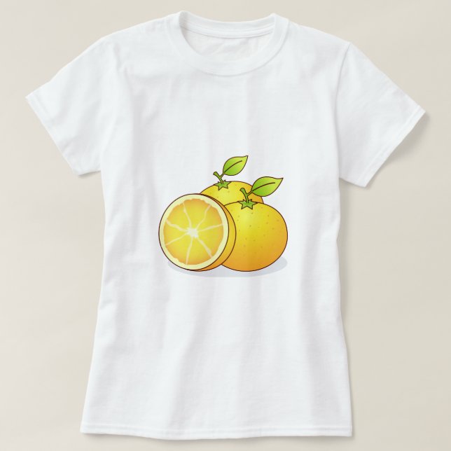 Saftiga apelsiner frukt konst t shirt (Design framsida)