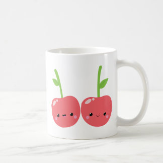 Saftiga gulliga Kawaii körsbär Kaffemugg