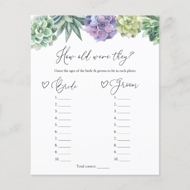 Saftiga Hur gamla var de Brud och brudgum spel (Framsida)